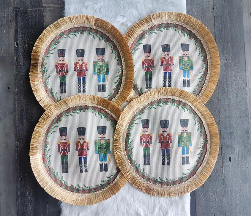 Nutcracker Fringe Christmas Placemats – Set of 4
