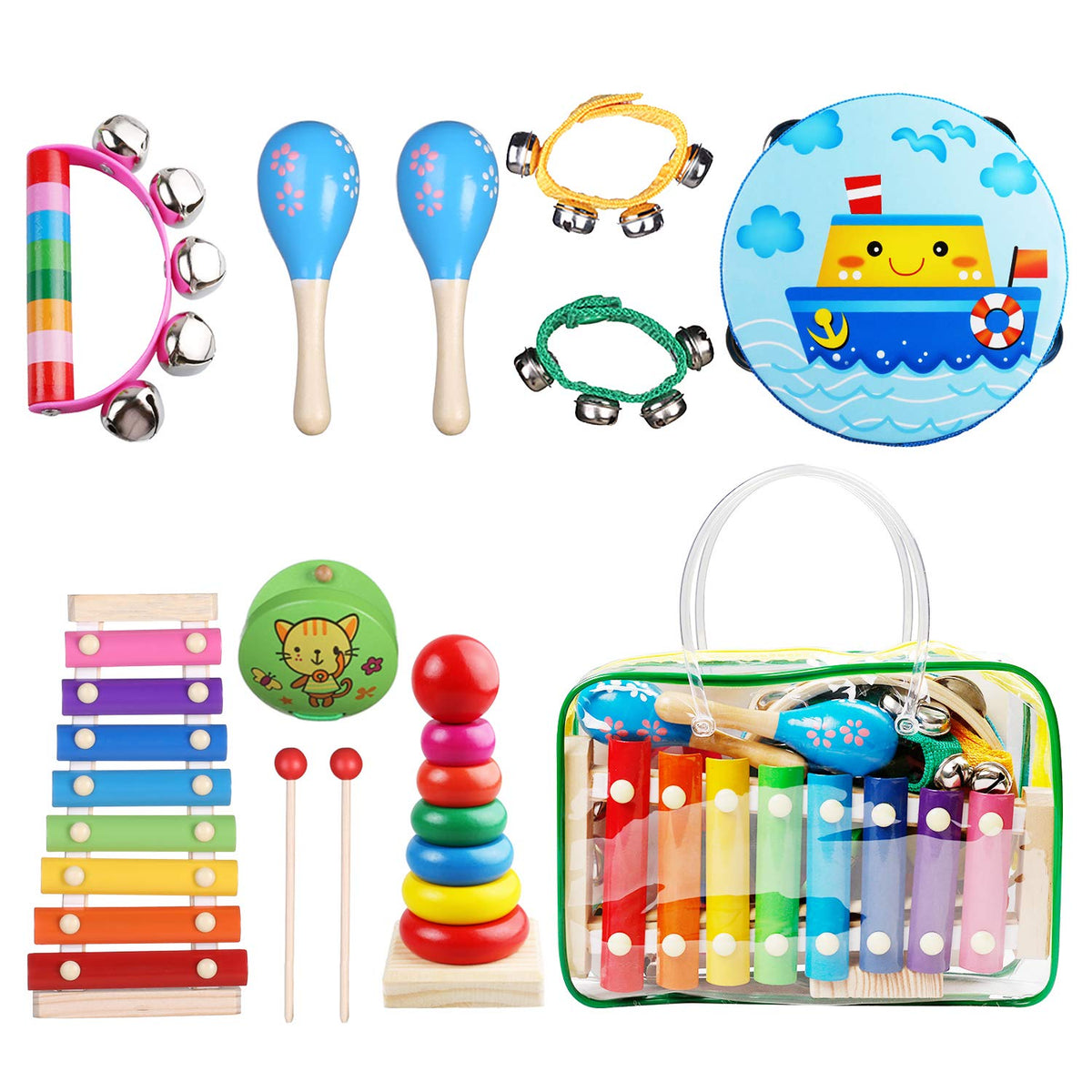 Kids’ Wooden Musical Instrument Set