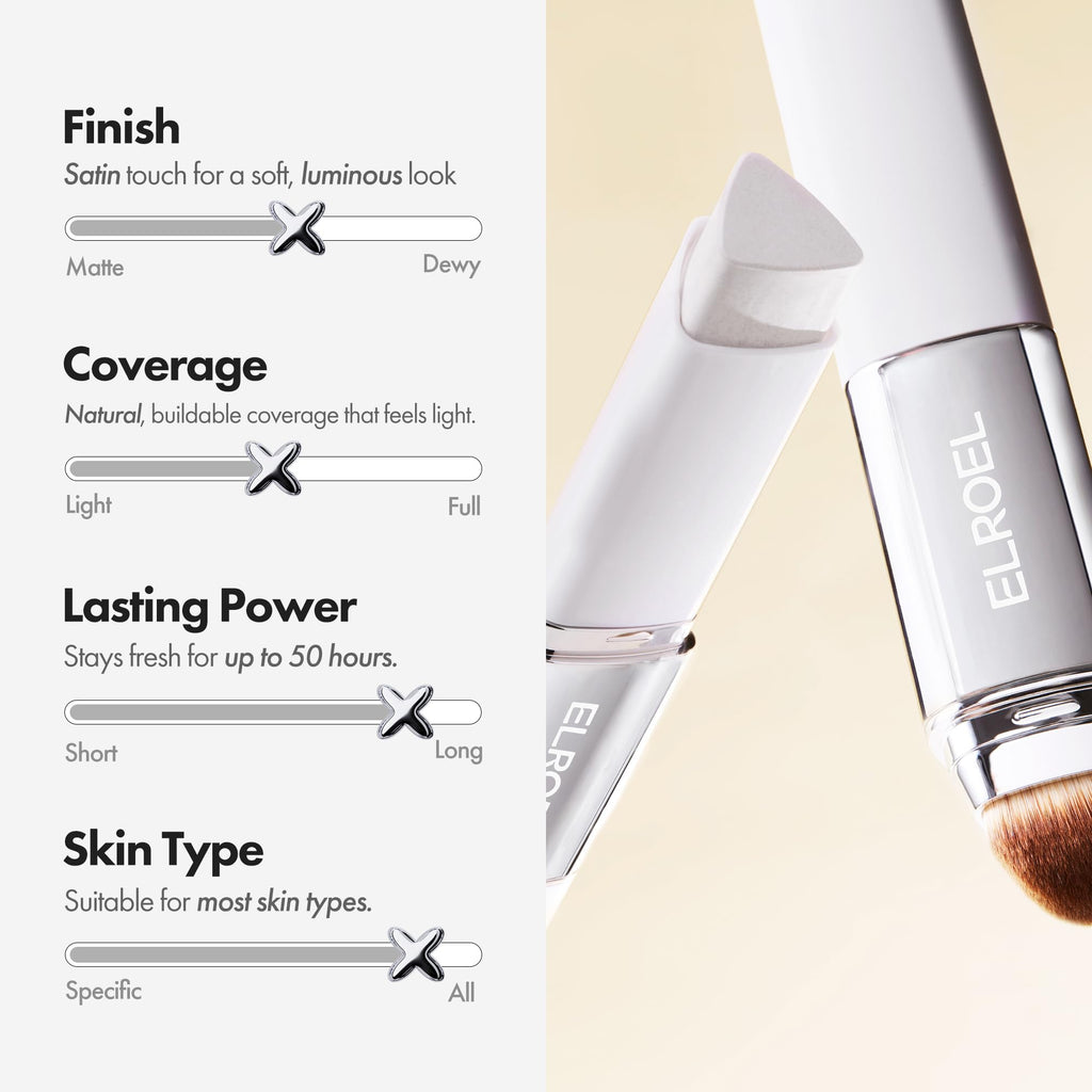 ELROEL Blanc Cover Cream Stick V with Detachable Brush