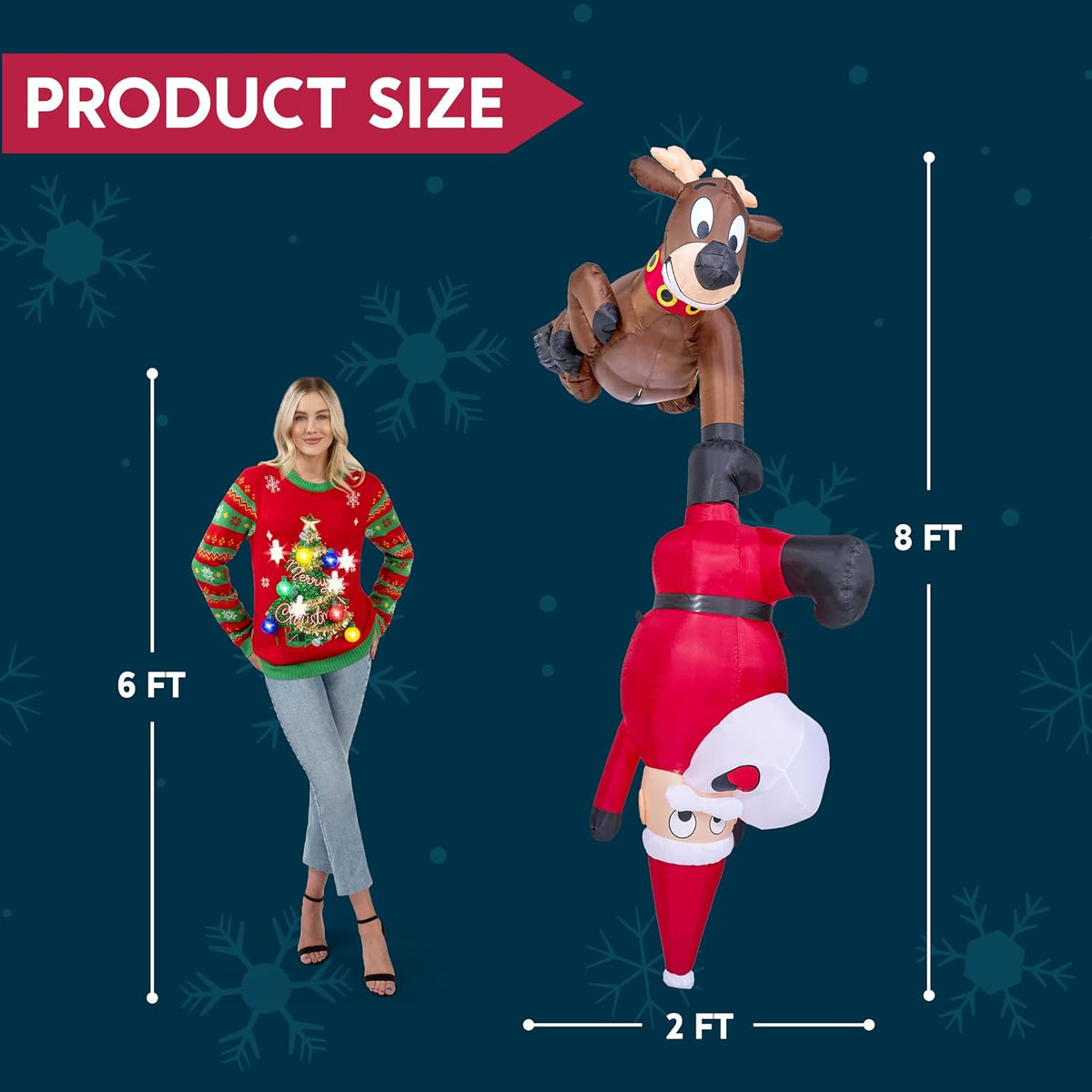 Joiedomi 8 ft Hanging Christmas Inflatables Decoration