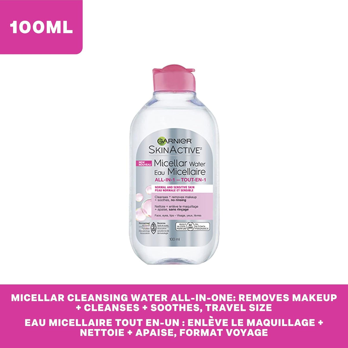 Garnier All-in-1 Micellar Cleansing Water, 3.4 fl oz