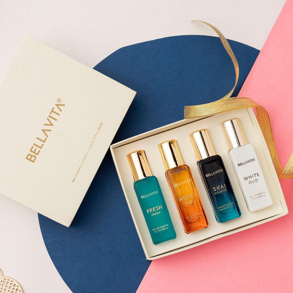 BellaVita Unisex Cologne Gift Set, 4 × 20 mL