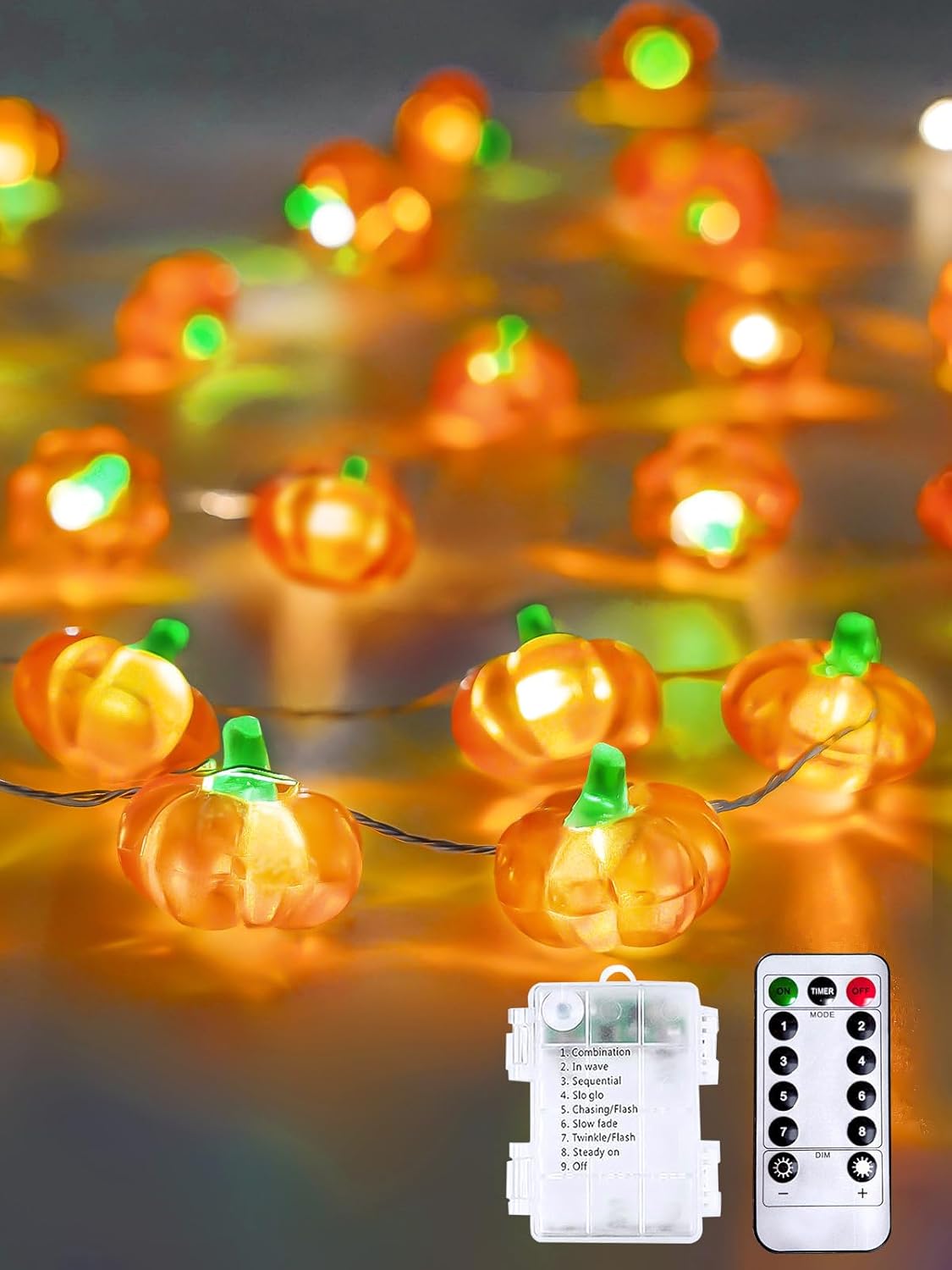 Battery-Powered LED Fairy String Lights with Timer