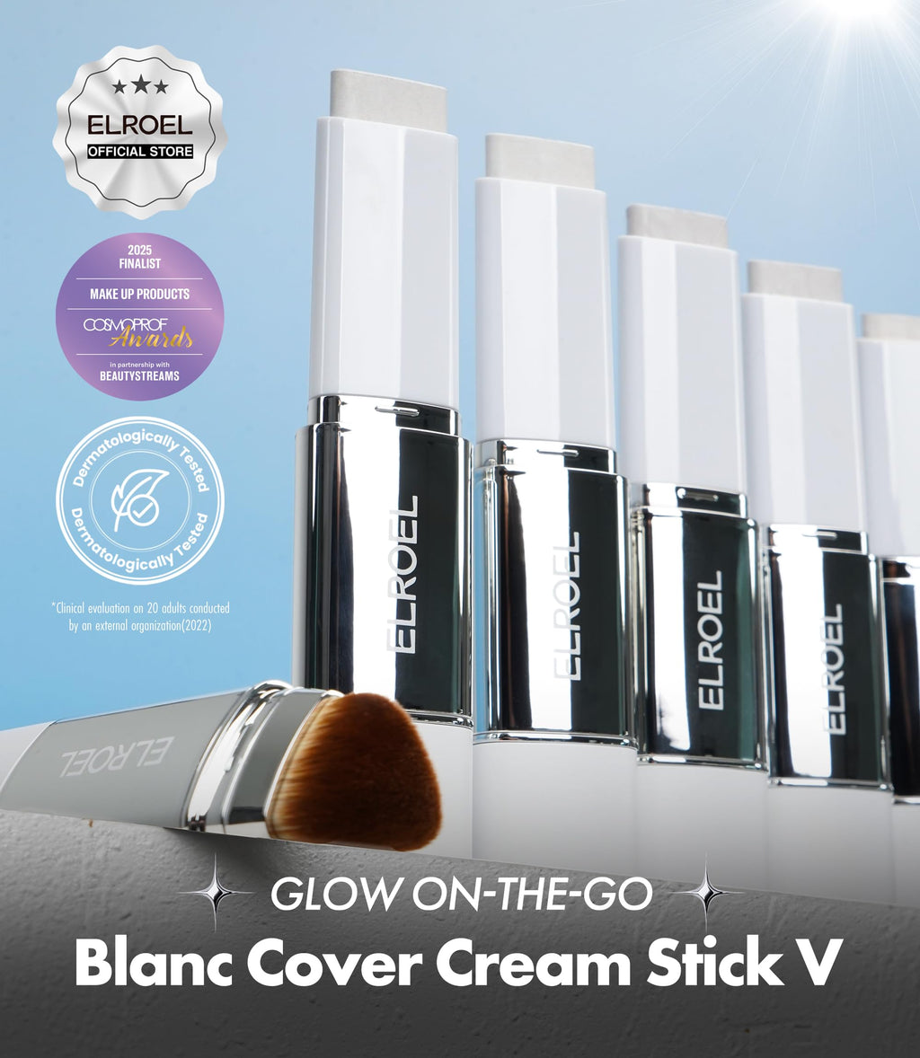 ELROEL Blanc Cover Cream Stick V with Detachable Brush