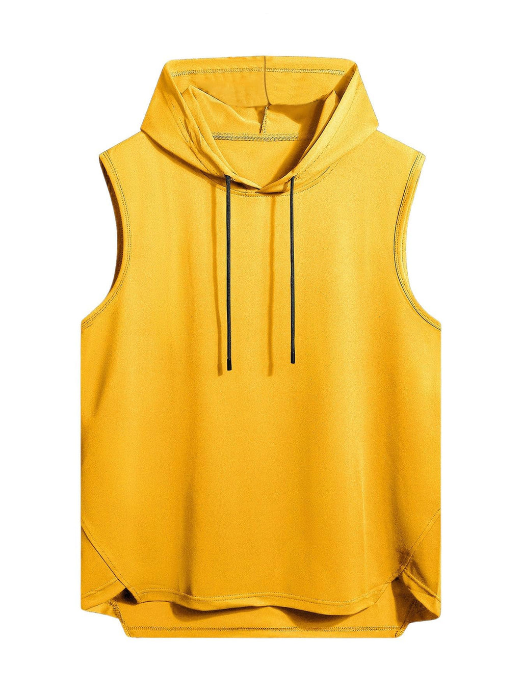 VIPWOLF Men's Sleeveless Hoodie Tank – Yellow, L