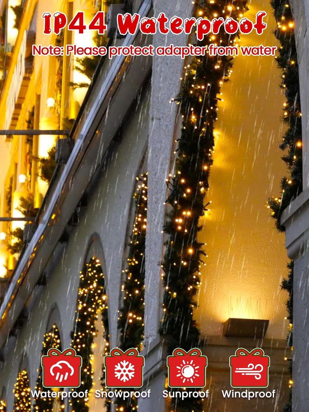 Christmas Cluster LED String Lights – Remote & Timer