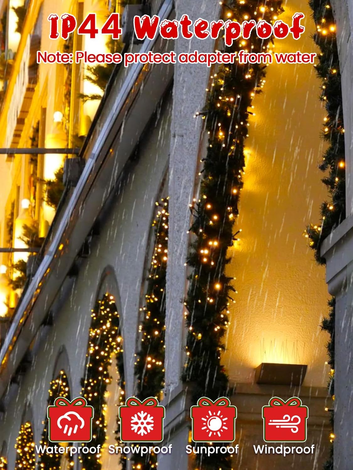 Christmas Cluster LED String Lights – Remote & Timer