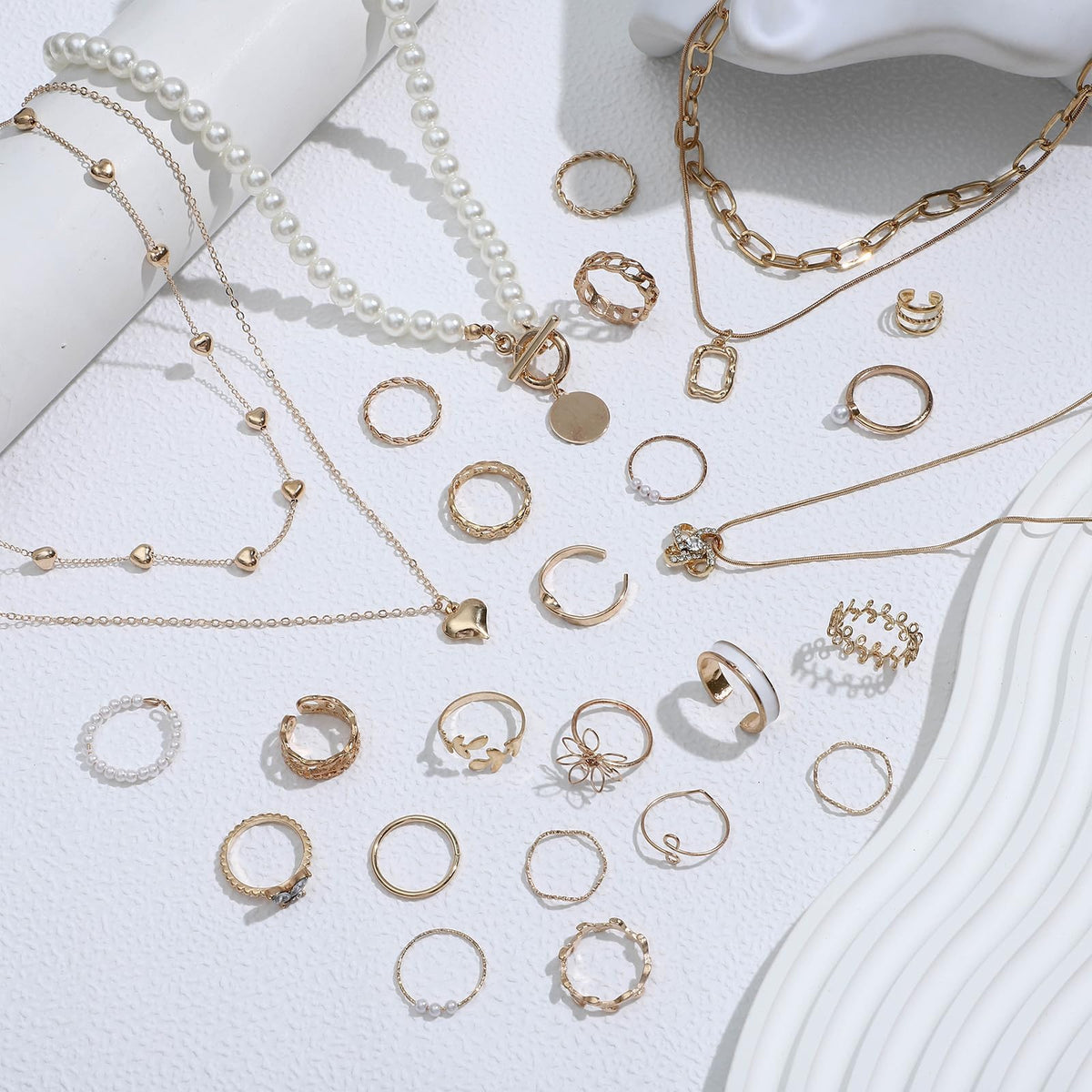 Multi-Piece Gold-Tone Jewelry Gift Set