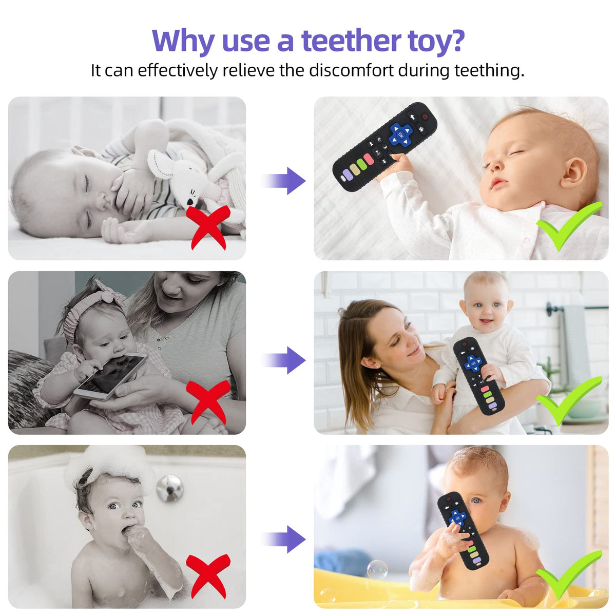 Remote-Control-Shaped Baby Teether