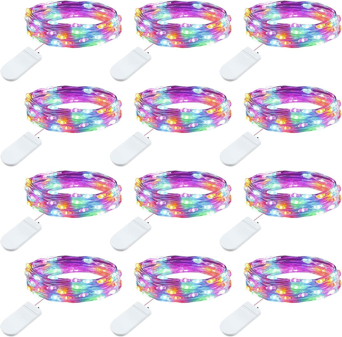 Micro LED Battery-Powered Fairy String Lights — 7 ft