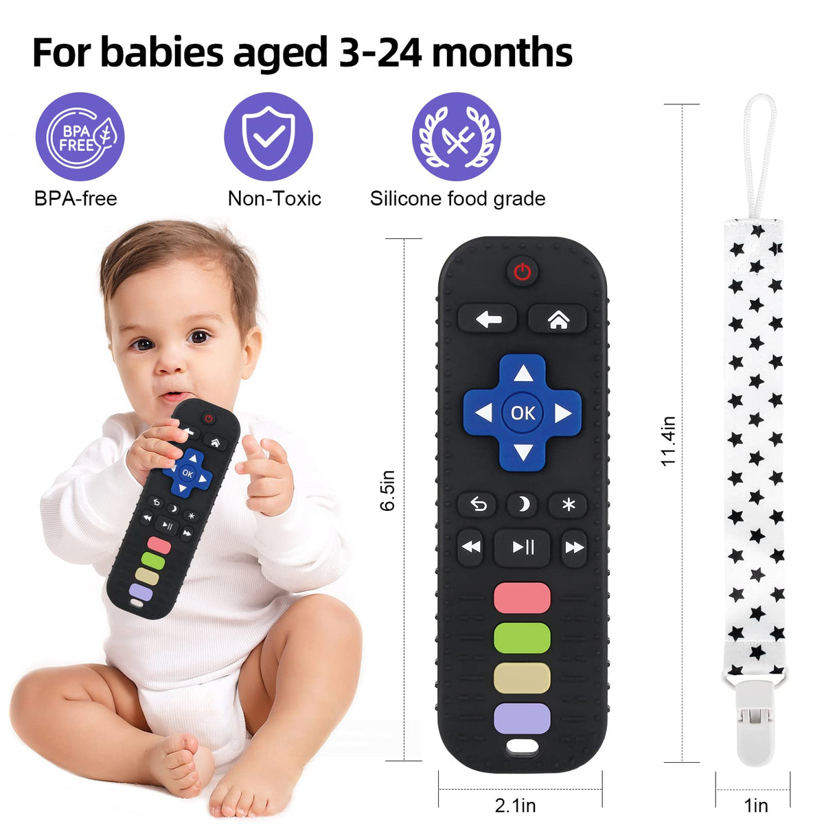 Remote-Control-Shaped Baby Teether