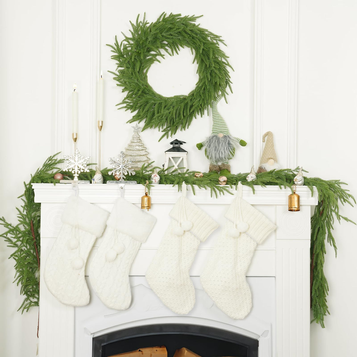 XmasExp Norfolk Pine Garland 6 ft Realistic Artificial Christmas Green