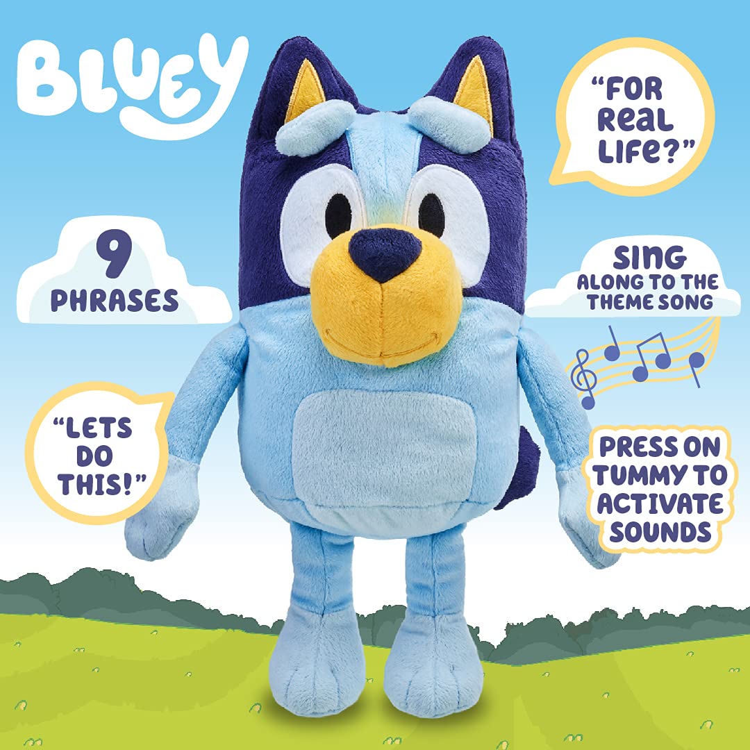 Talking Bluey Interactive Sing-Along Plush, 13 Inches