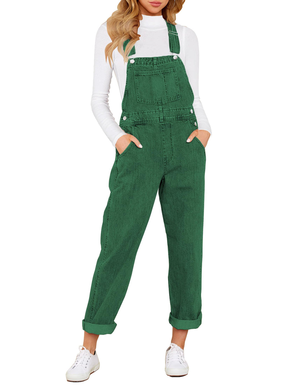 Women's Relaxed Denim Bib Overalls