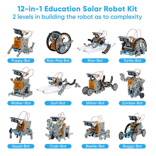 12-in-1 Solar STEM Robot Building Kit – Ages 8–13