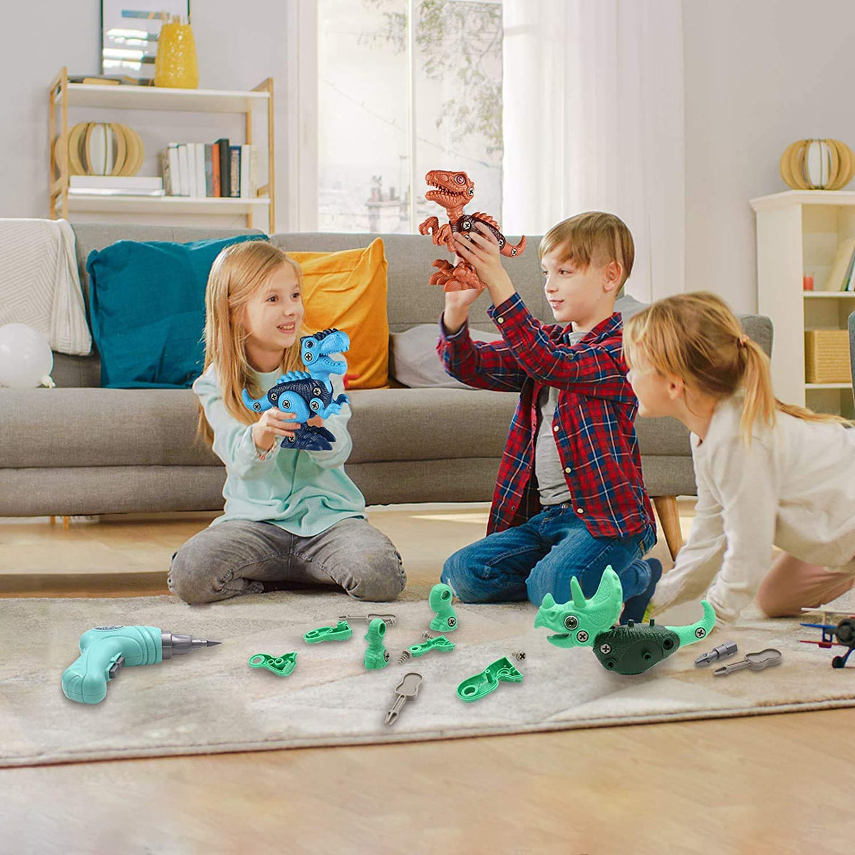Build-a-Dinosaur Toy with Electric Drill