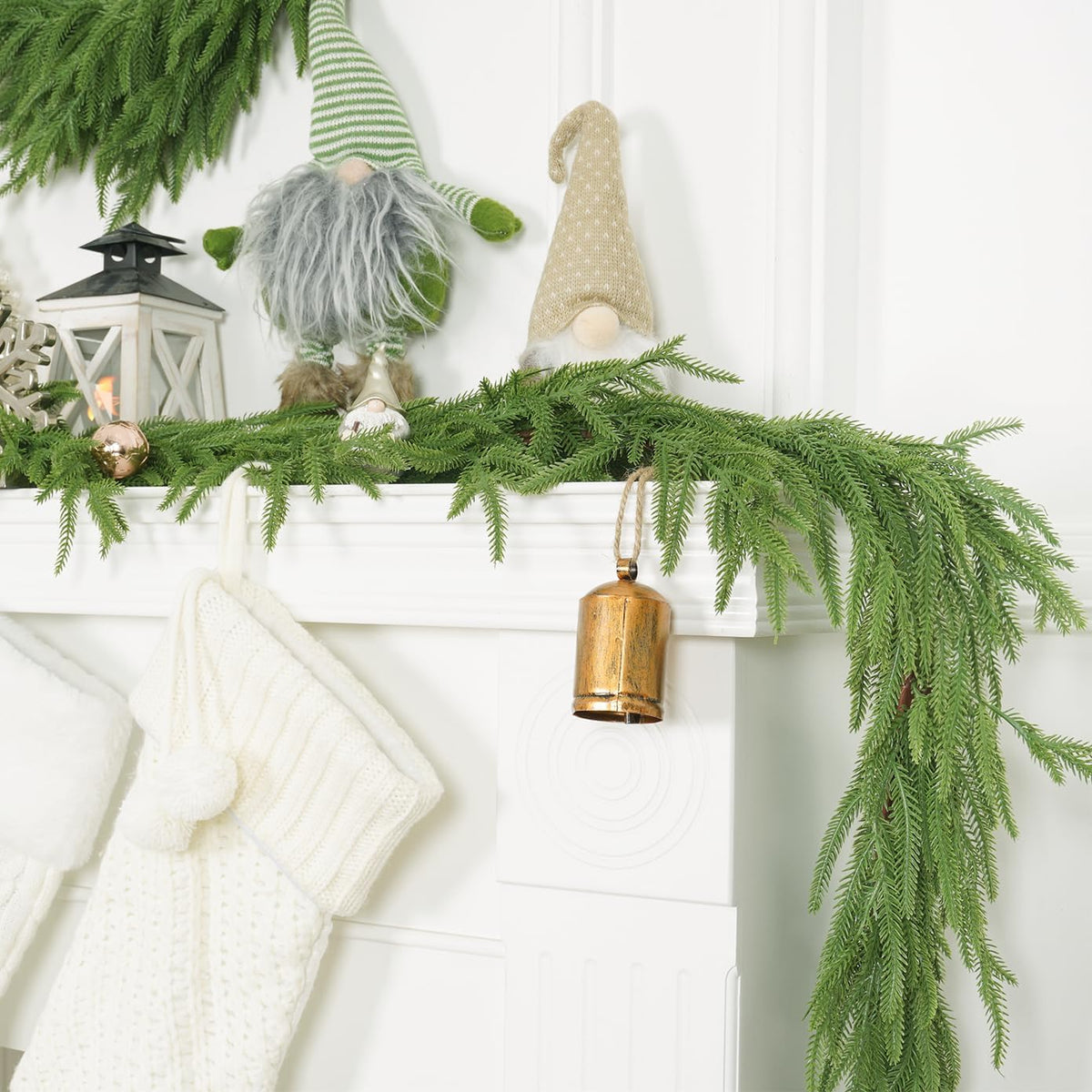 XmasExp Norfolk Pine Garland 6 ft Realistic Artificial Christmas Green