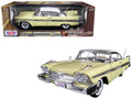 Motormax 1958 Plymouth Fury Die-Cast Car, 1:18 — Yellow & White