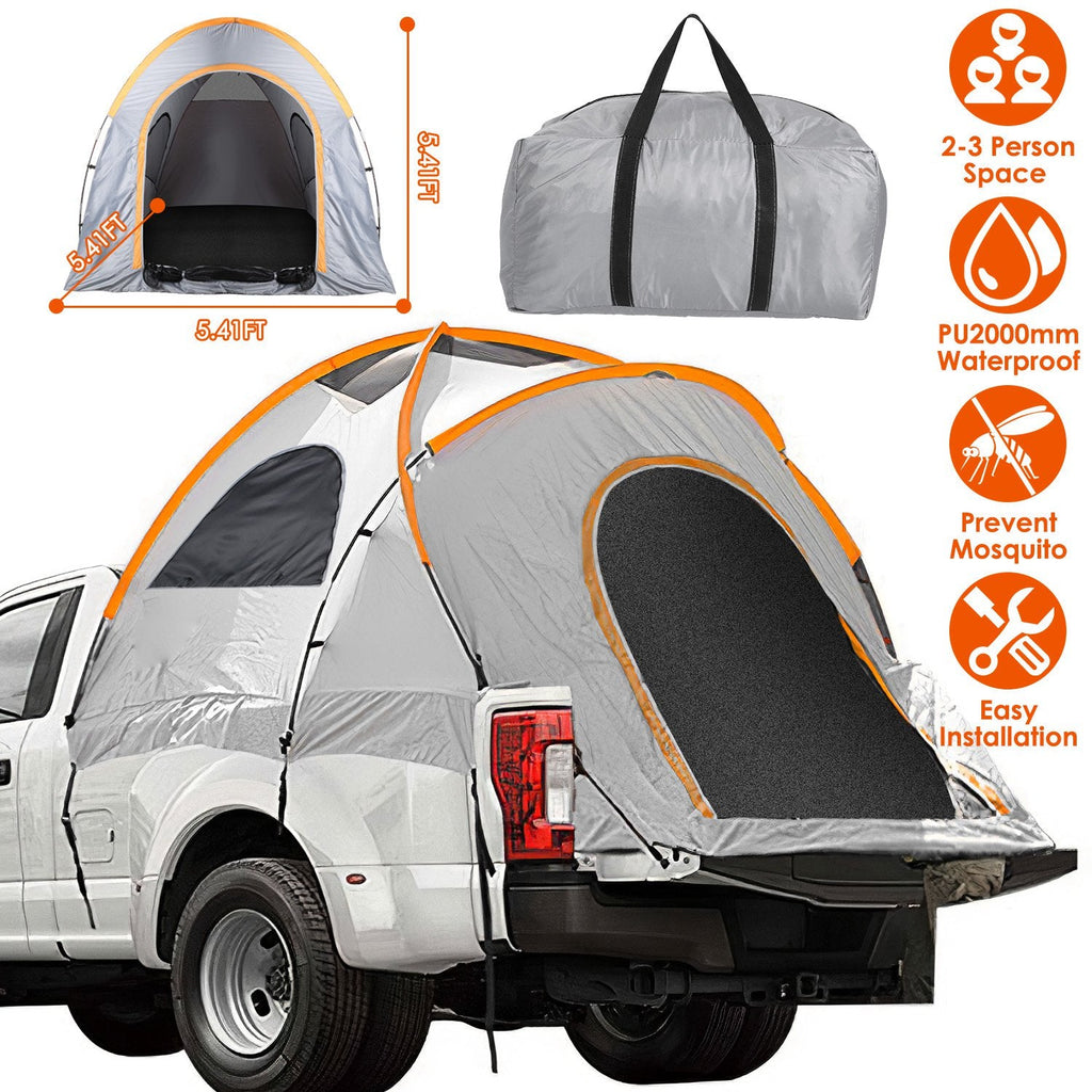 LakeForest Pickup Truck Bed Tent with Rainfly — 5.41–6.56 ft