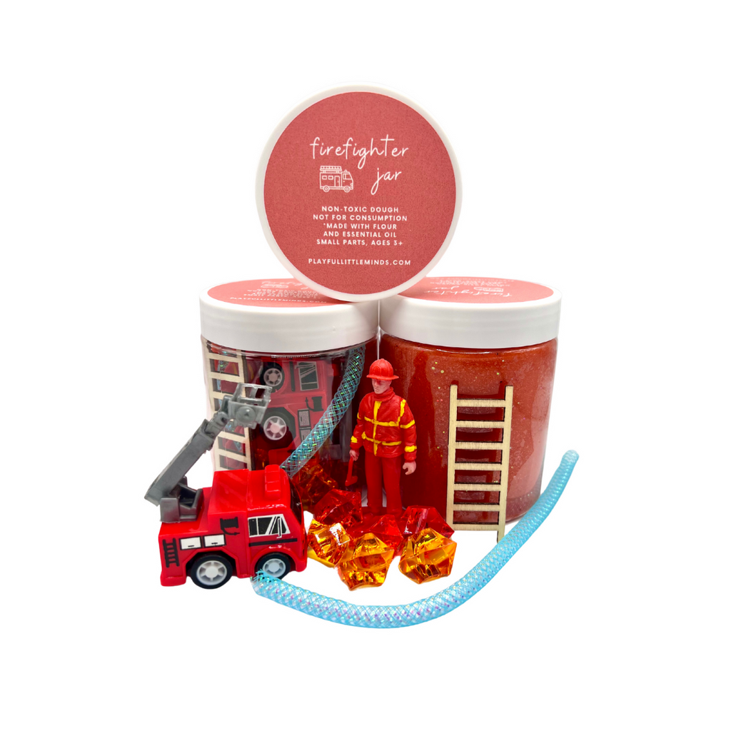 Fire Truck Play Dough Sensory Activity Kit