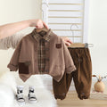 Kids Embroidery Long Sleeve Sweater Three-Piece Set