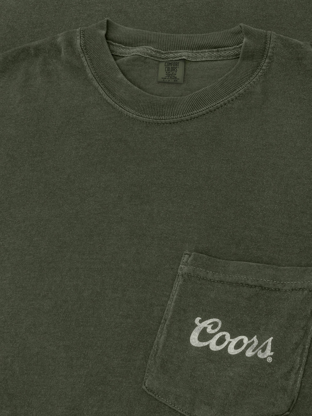 Coors Rodeo Cowboy Pocket T-Shirt – Moss Green