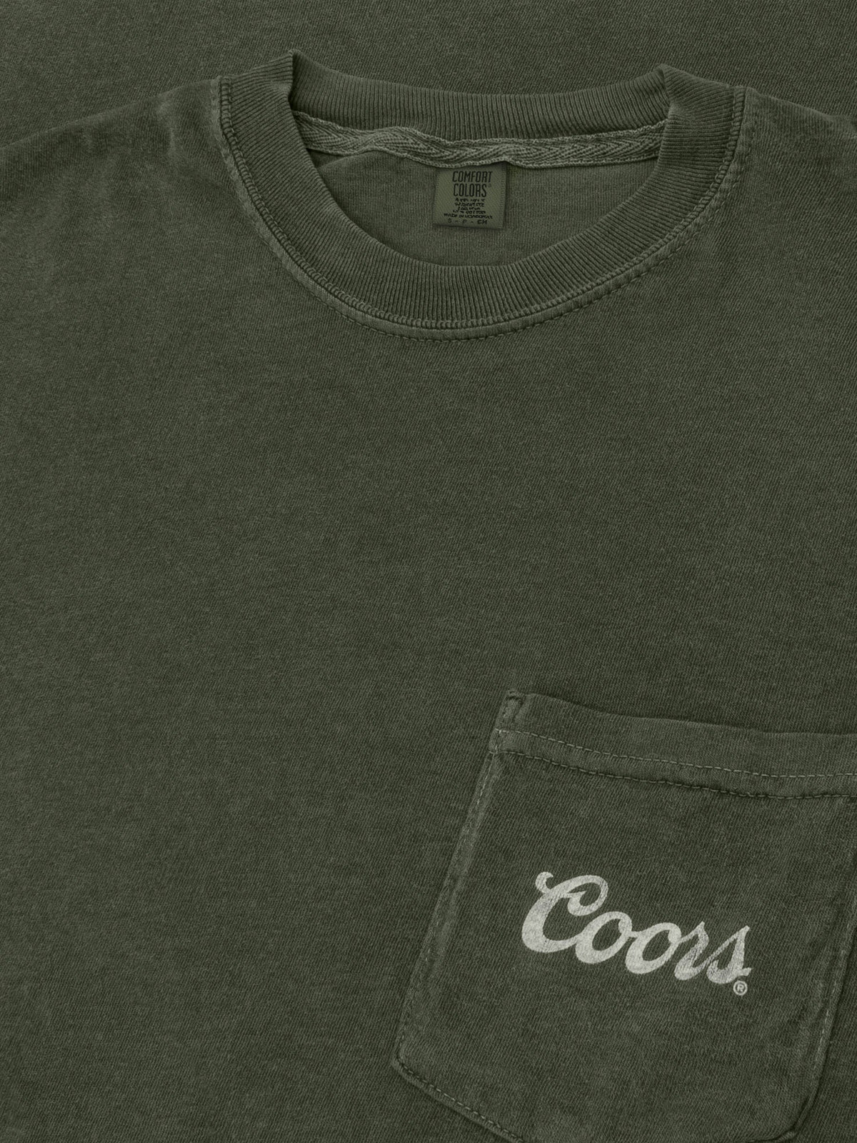 Coors Rodeo Cowboy Pocket T-Shirt – Moss Green