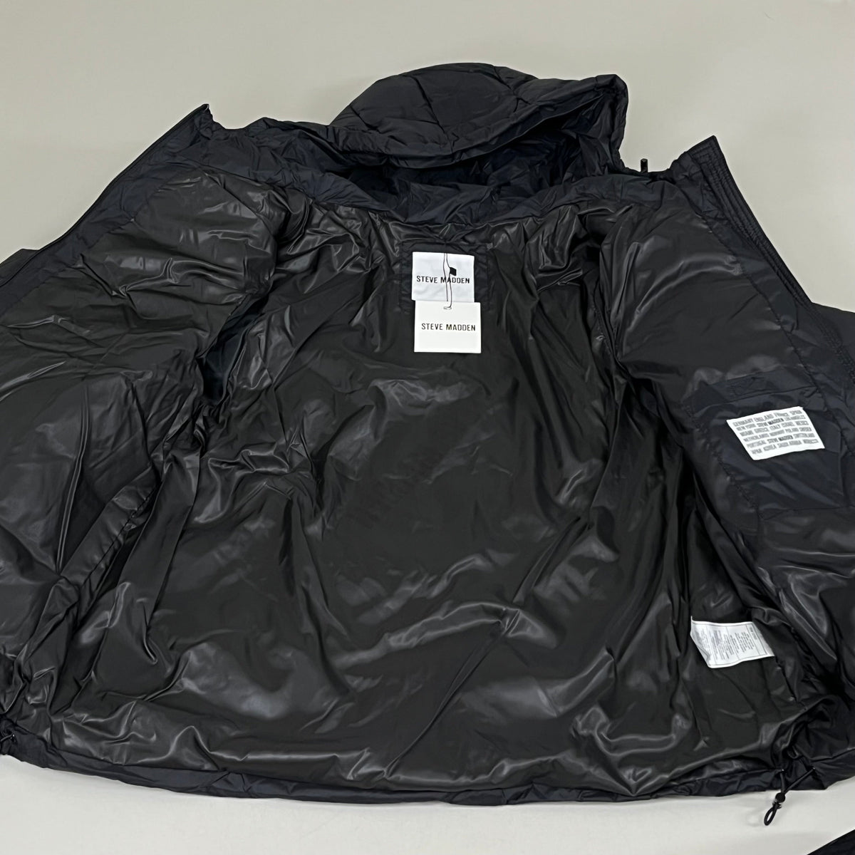 DKNY Boys’ Insulated Quilted Puffer Parka — Black, Large