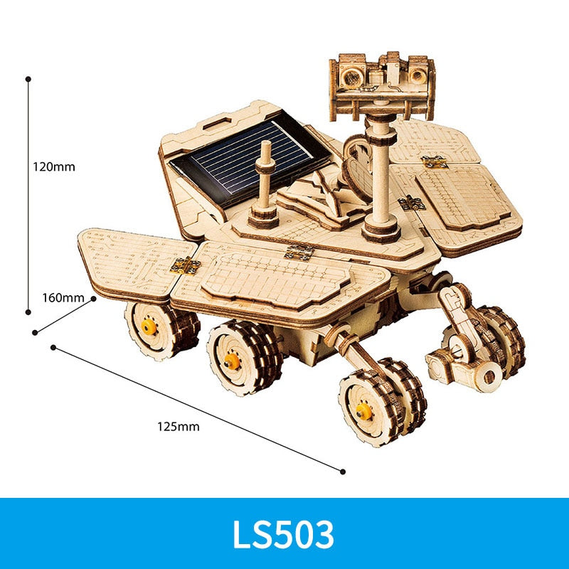 Robotime ROKR Solar-Powered Wooden Model Kit