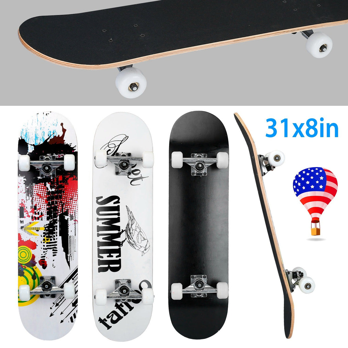 GBruno 31 x 8-Inch Complete Skateboard