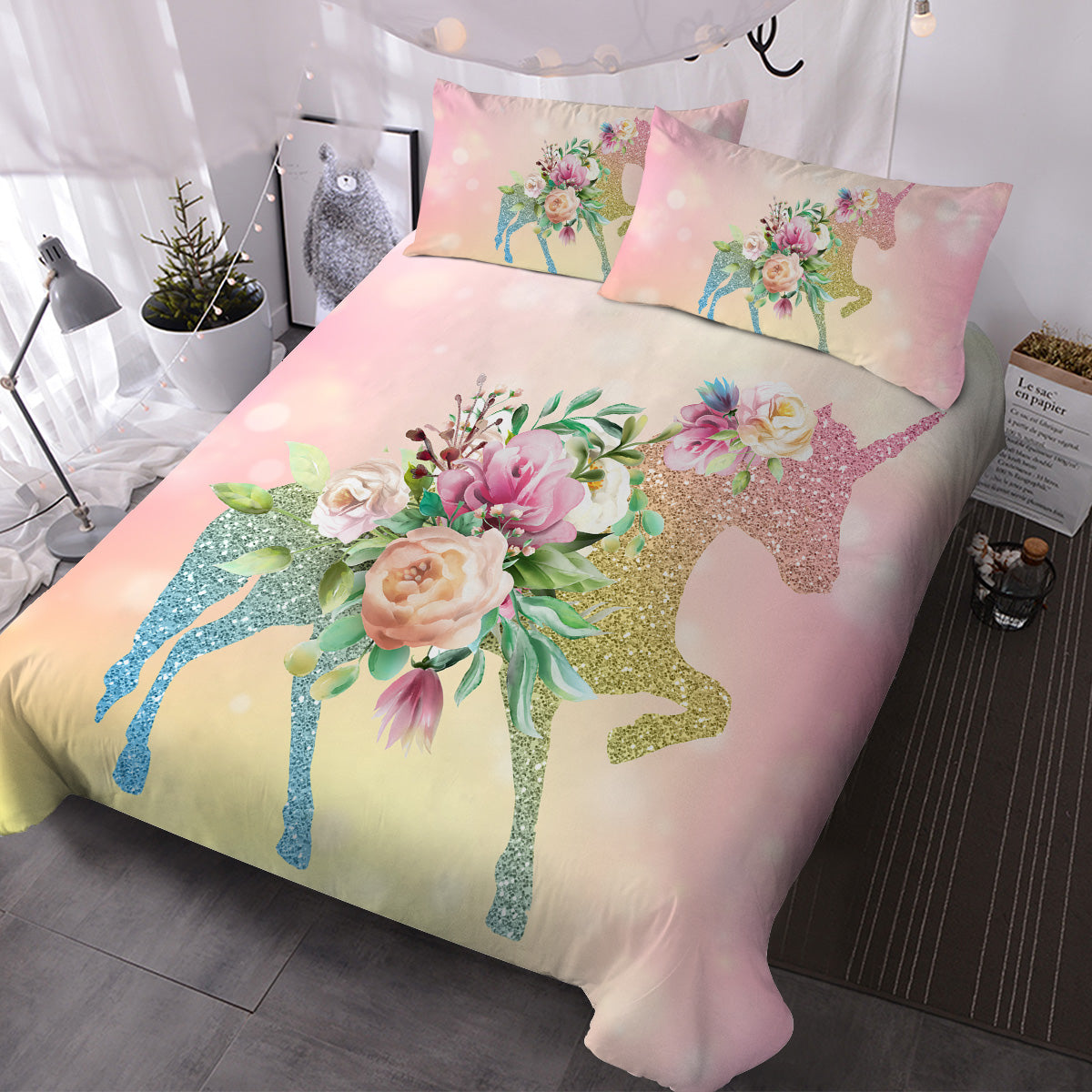 Kids' Cartoon Duvet Cover & Pillow Sham Set — 3 Pieces