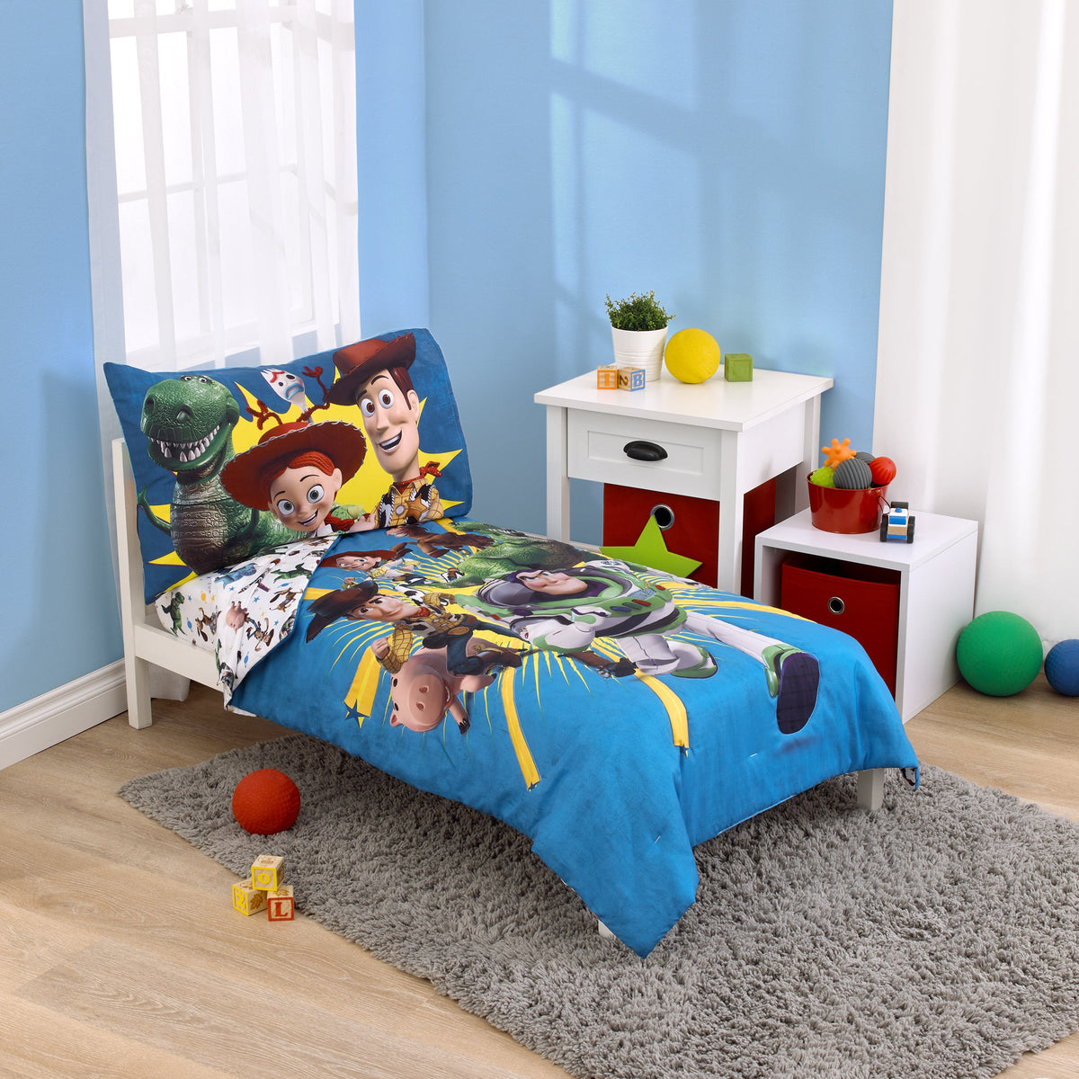 Disney Toy Story Taking Action Toddler Bedding — 4 Pieces