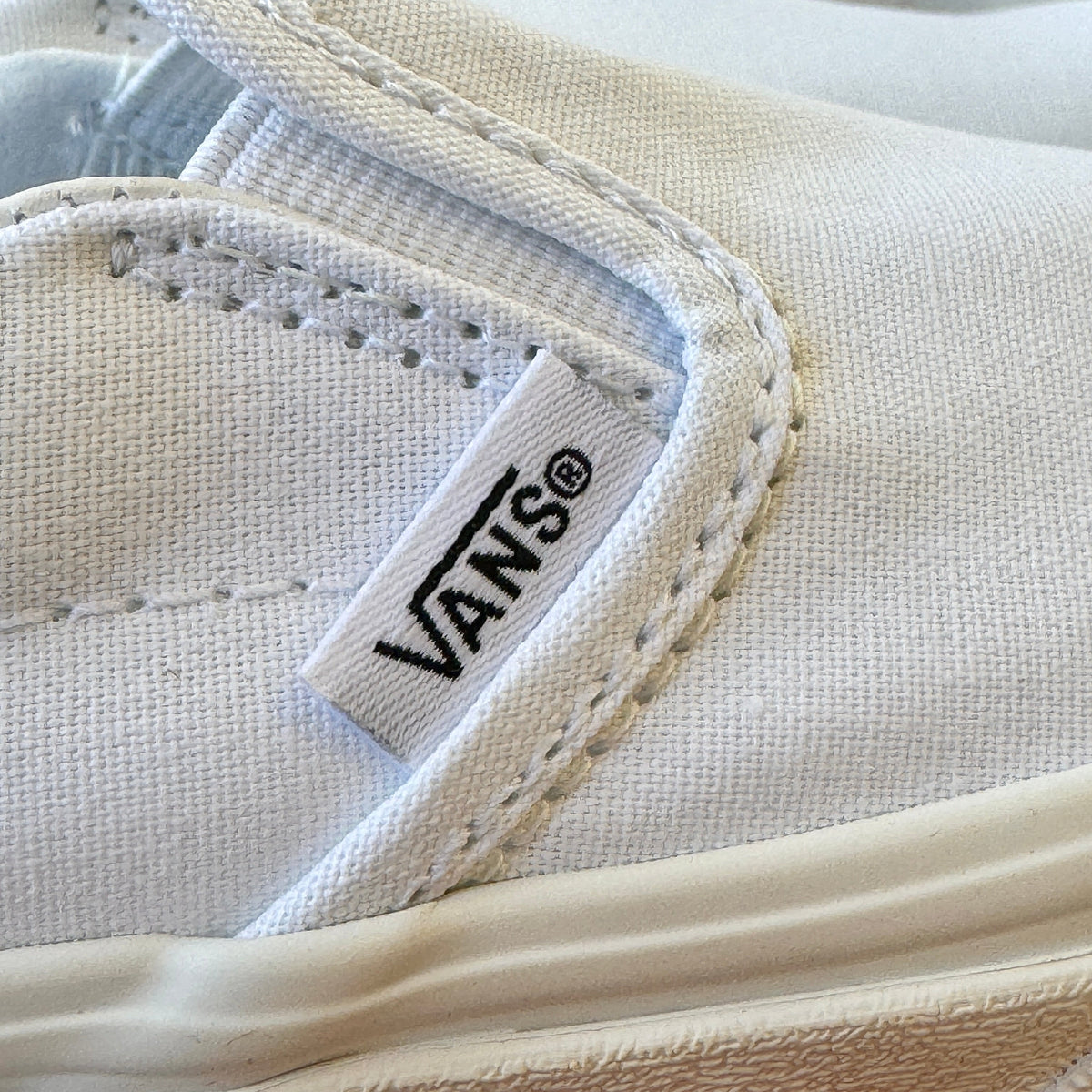 Vans Kids’ Classic Slip-On Sneakers — All White, New
