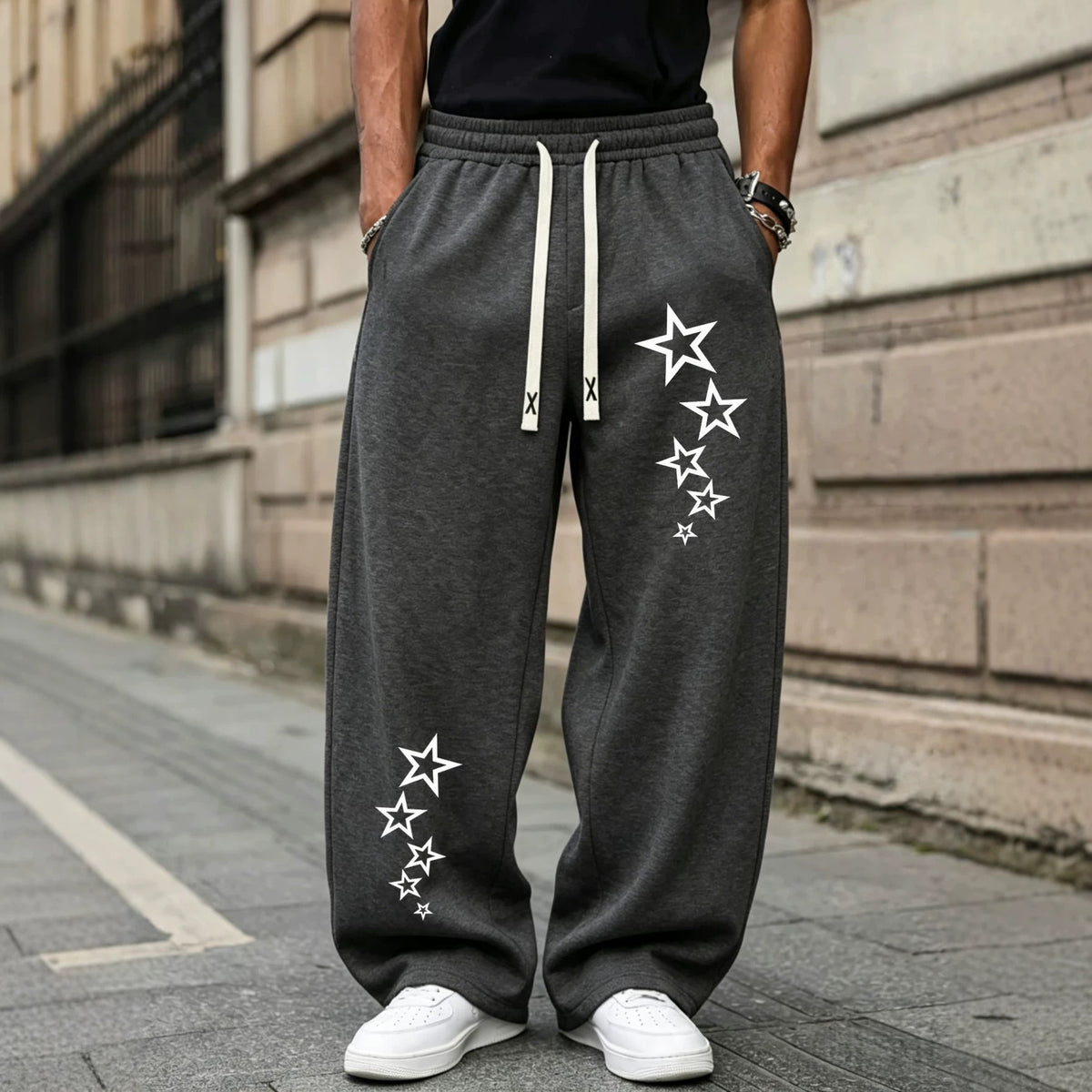 Casual Straight Leg Sweatpants Lightweight Loose Fit Plus Size Pants