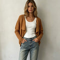 Women's Long-Sleeve V-Neck Cardigan