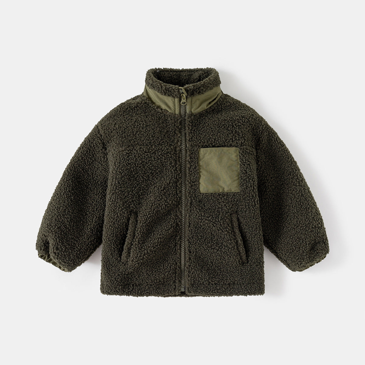Boys’ Fleece Stand-Collar Coat