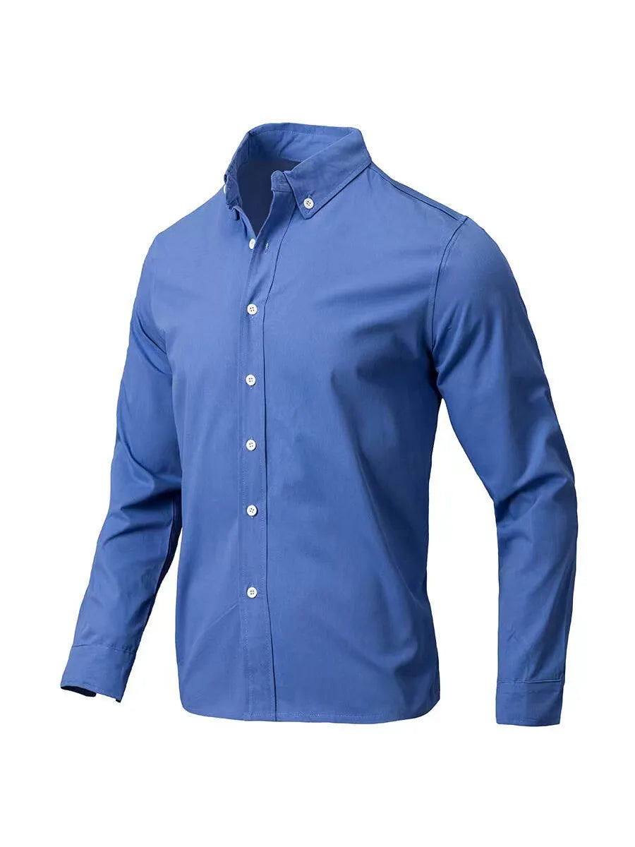 Men's Plus Size Collared Button-Down Shirt