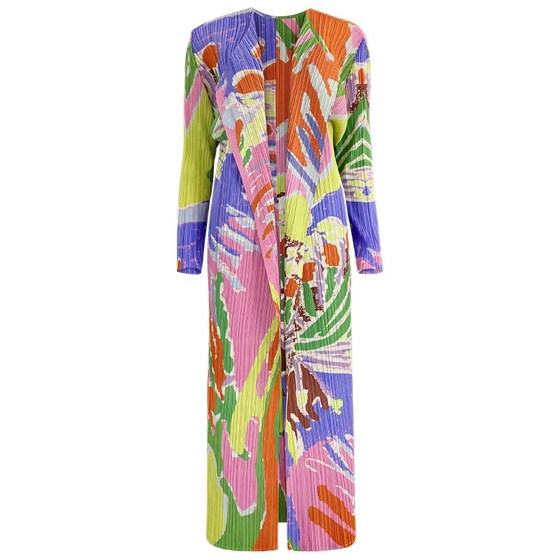 Women's Plus Size Graffiti-Print Pleated Peplum Dress
