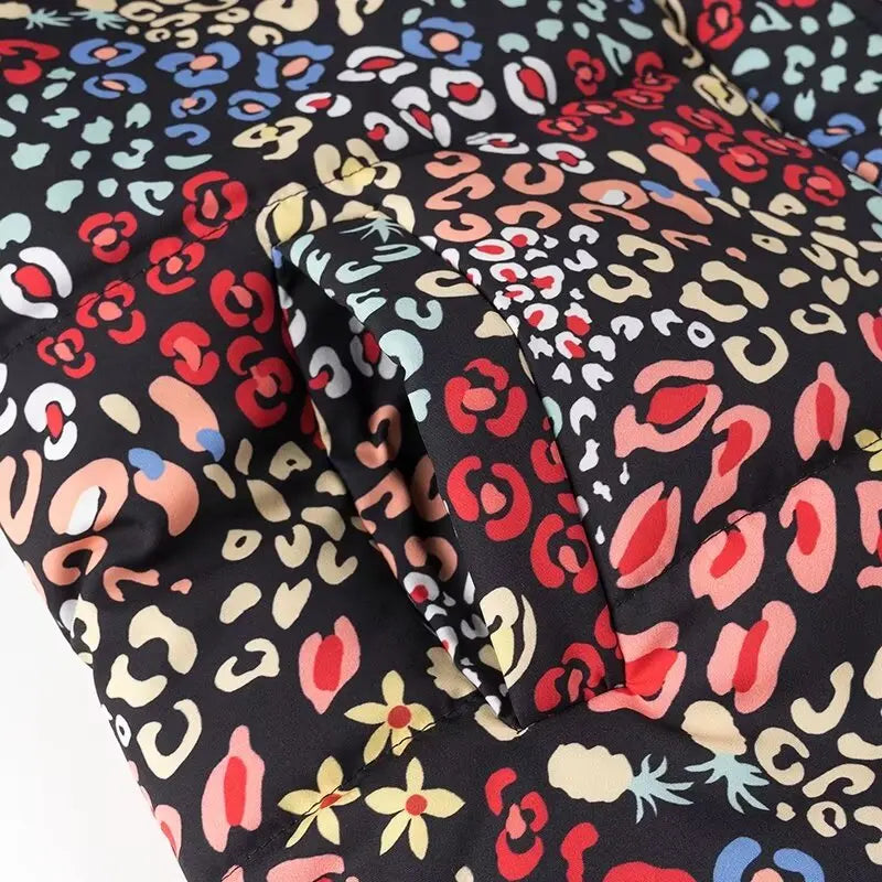 Women's Plus Size Printed Stand-Collar Jacket