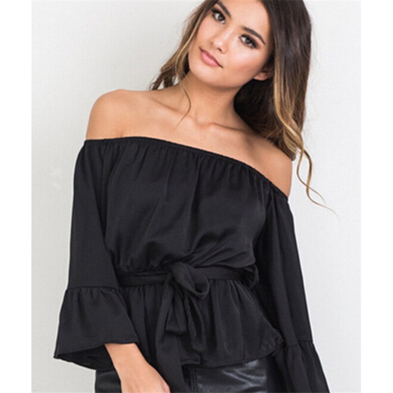 Women's Plus Size Butterfly-Sleeve Slash-Neck Blouse