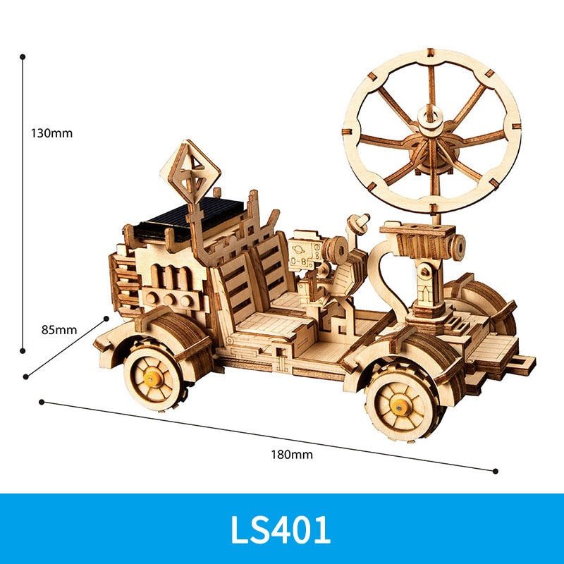 Robotime ROKR Solar-Powered Wooden Model Kit