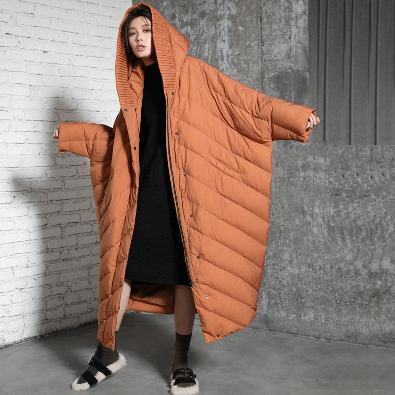Women's Plus Size Oversized Cocoon Down Coat