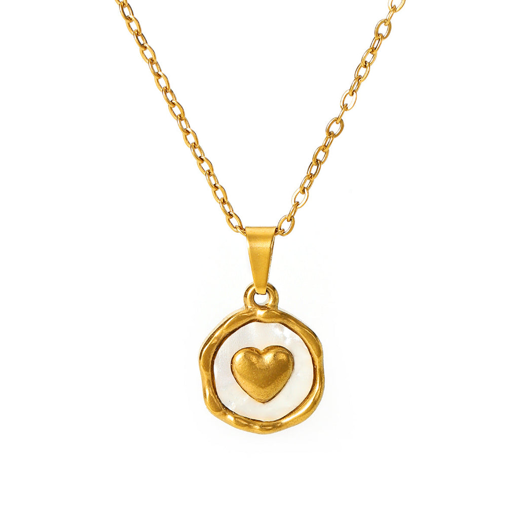 18K Gold-Plated Stainless Steel Heart Jewelry Set