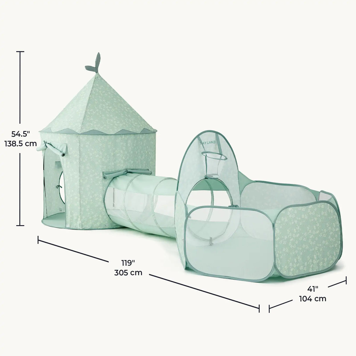 Tiny Land Compact Adventure 3-in-1 Play Tunnel Set — Balls Not Included