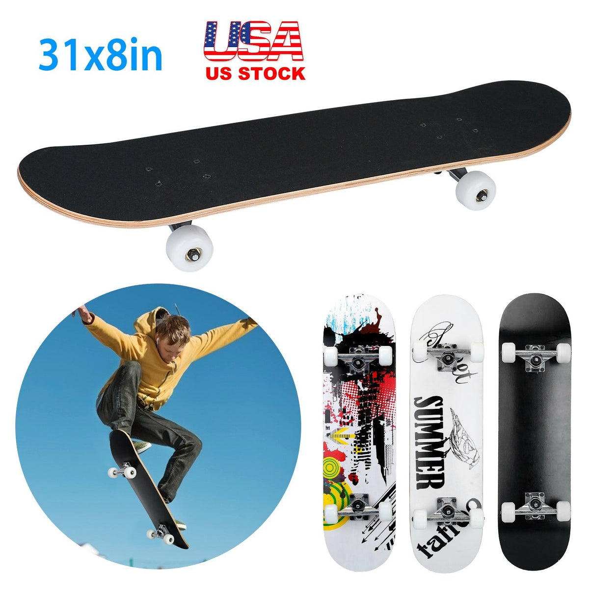GBruno 31 x 8-Inch Complete Skateboard
