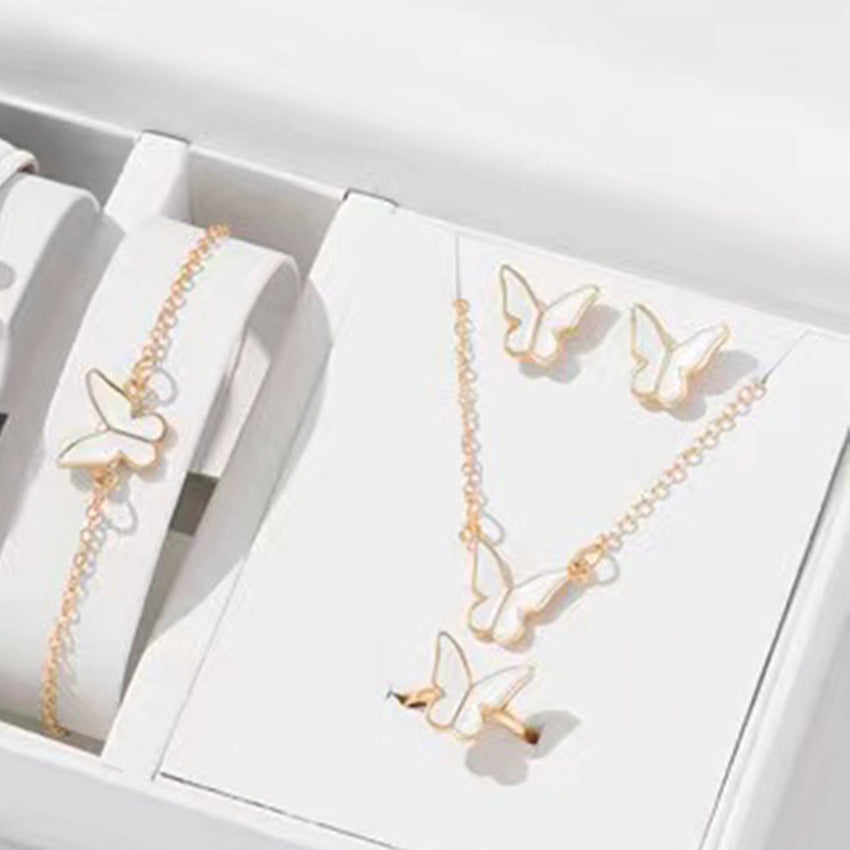 Five-Piece Butterfly Jewelry Set