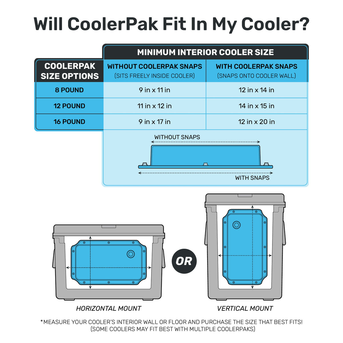 CoolerPak 16 lb Reusable Cooler Ice Block Pack