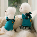 Autumn And Winter New Puppy Dog College Style Uniform Bow Tie Cat Fake Two Pieces Couple Clothes Small And