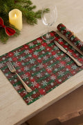Red & Green Tartan Snowflake Placemats – Set of 4