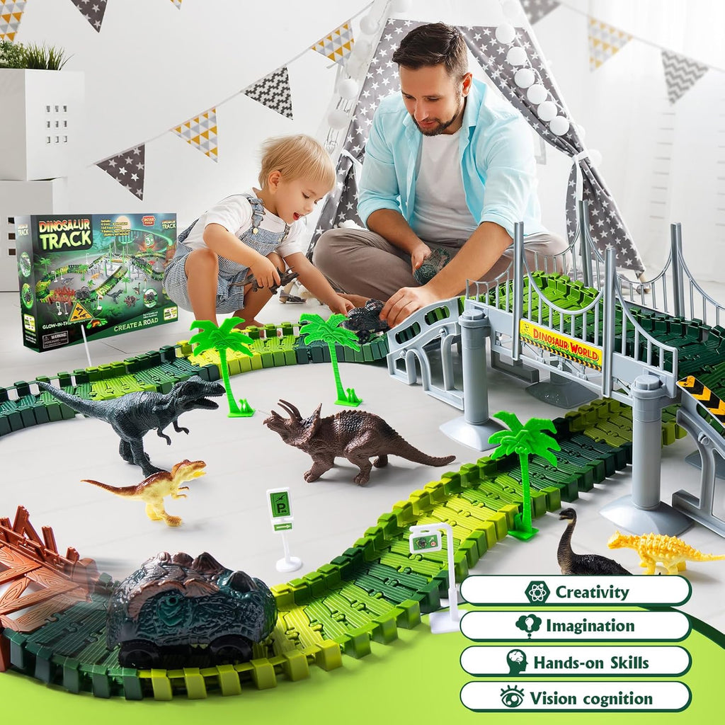 Dinosaur Flexible Race Track Playset